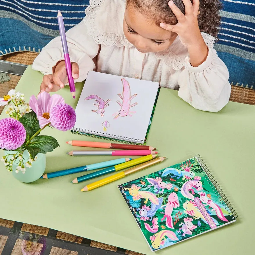 6 Jumbo Double-Sided Colored Pencils, Axolotl