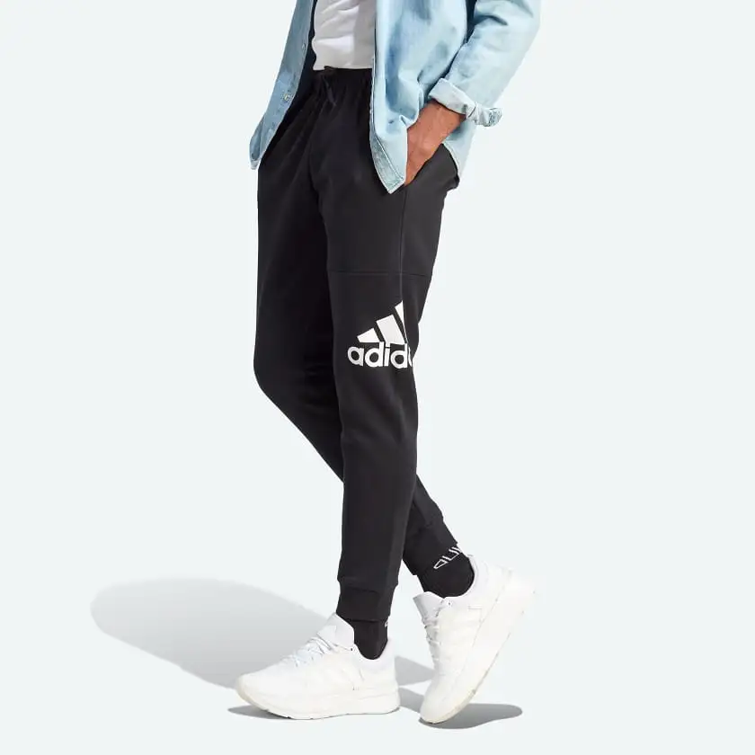 ADIDAS MEN'S BL FLC BLACK TRACKPANTS