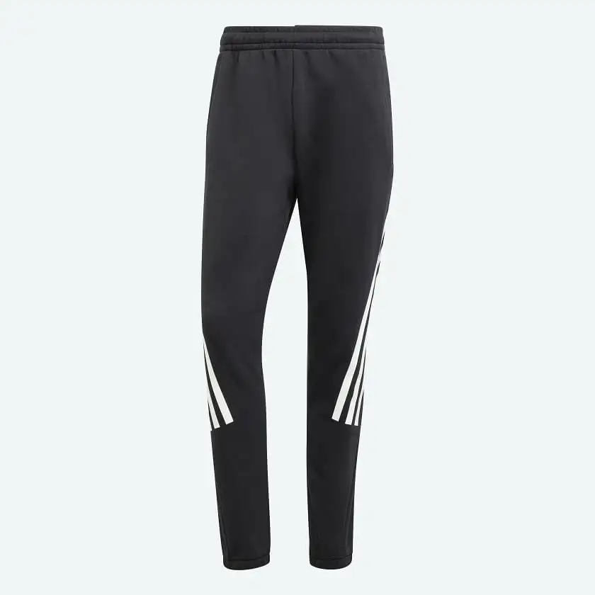 ADIDAS MEN'S FUTURE ICONS 3-STRIPES BLACK TRACKPANTS