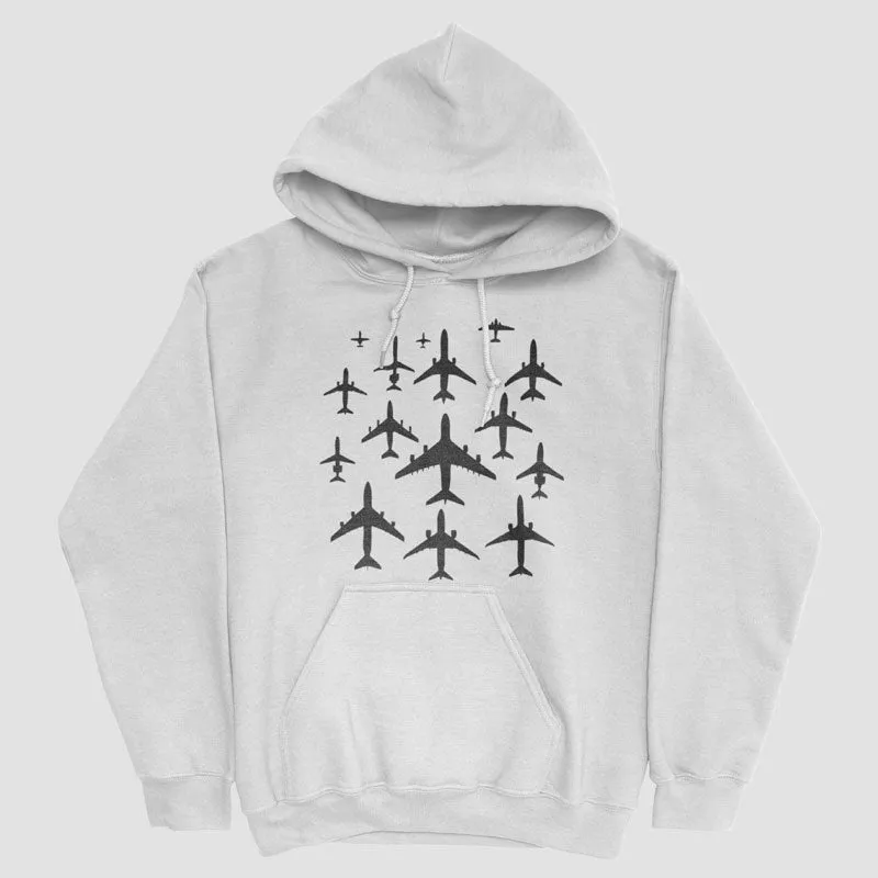 Airplane Silhouettes - Pullover Hoody