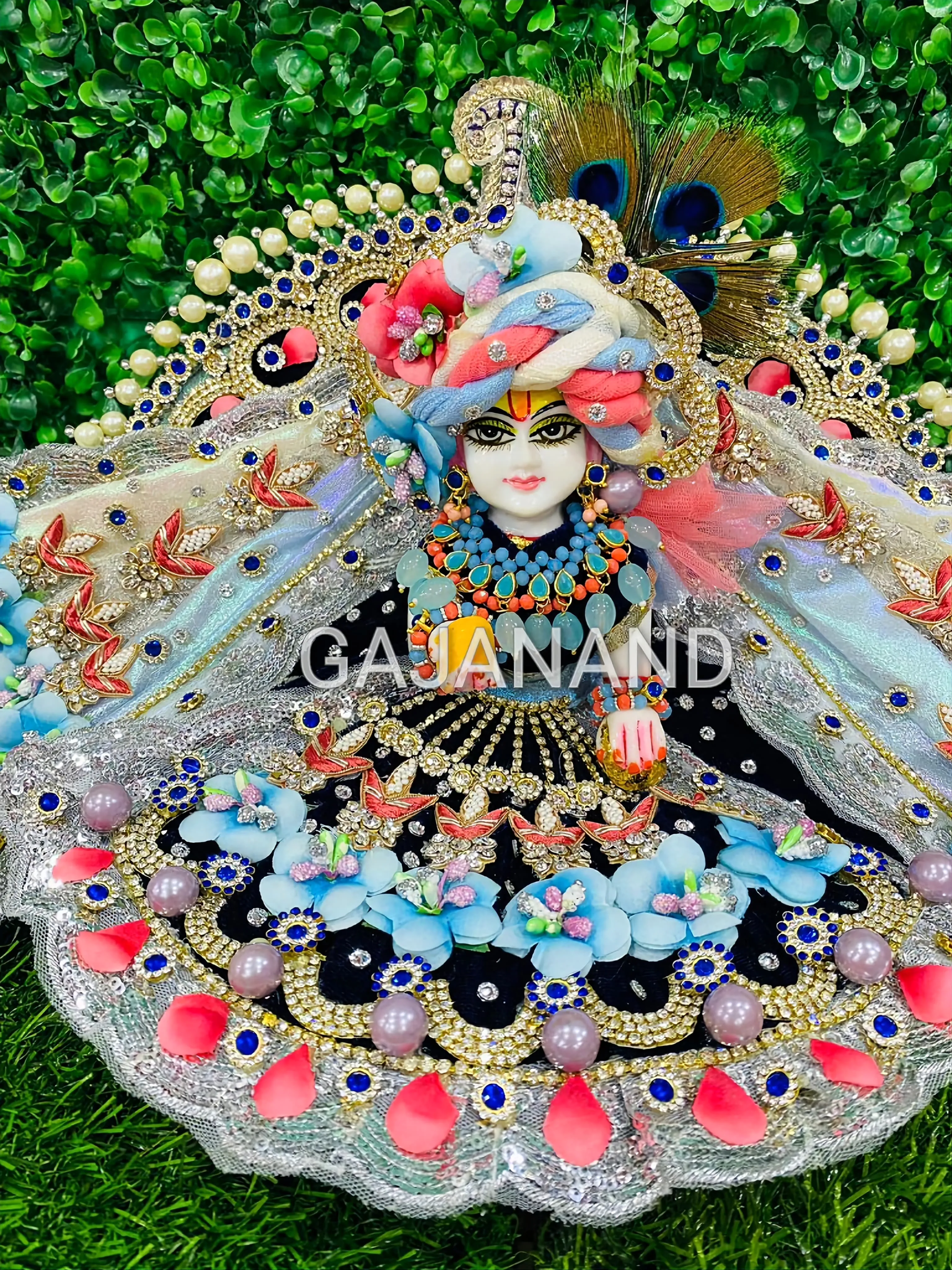 Amavas Ratri  theme Sparkling Poshak for Laddu Gopal-BRIJ001AR