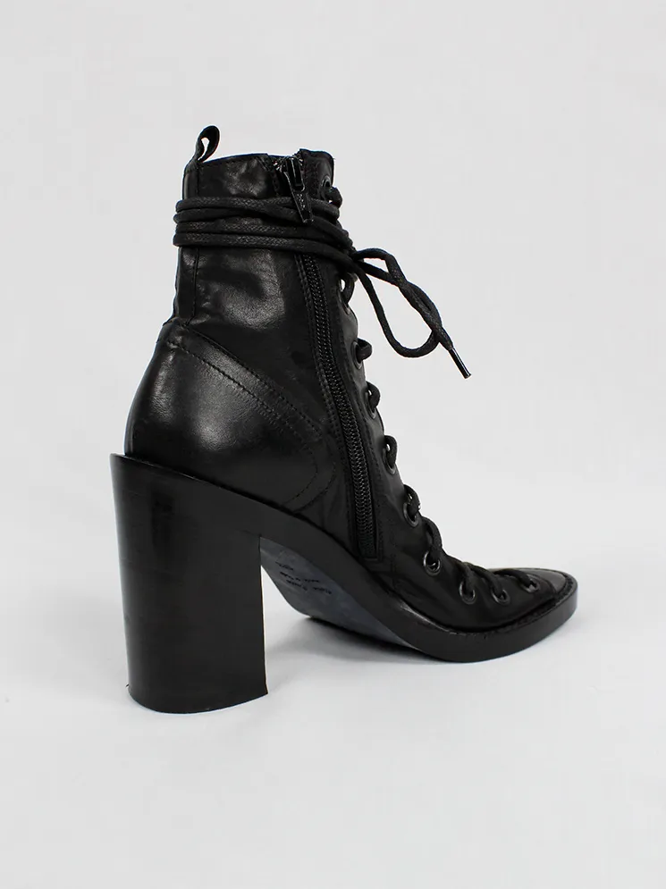 Ann Demeulemeester Blanche black corset lace-up sandals (38,5) — re-edition of spring 2009