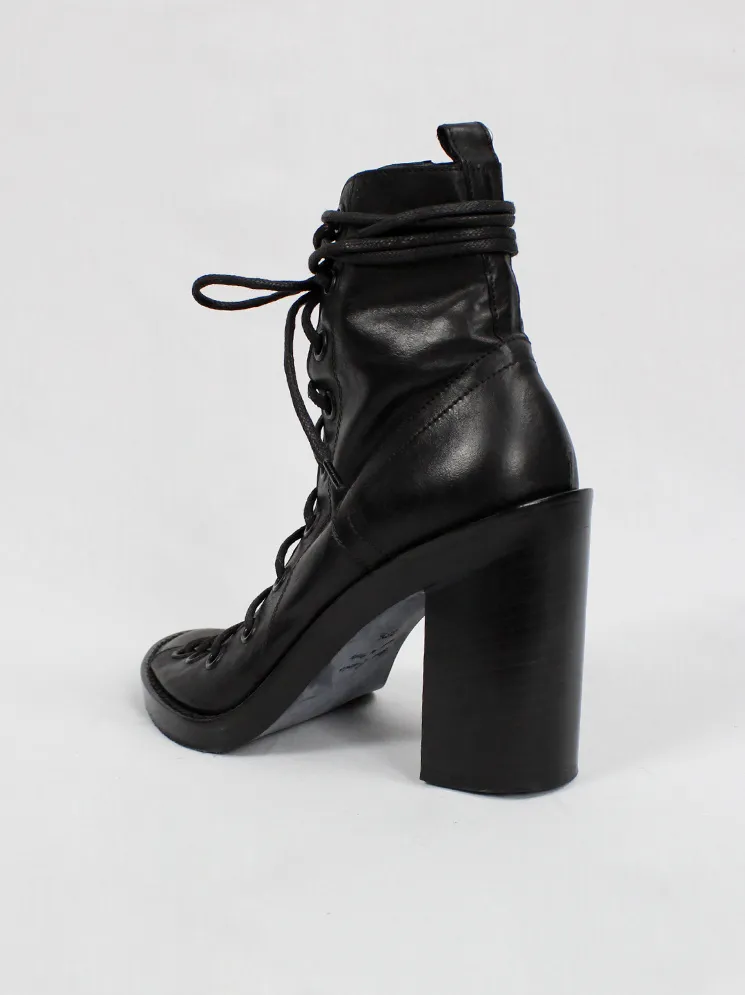 Ann Demeulemeester Blanche black corset lace-up sandals (38,5) — re-edition of spring 2009