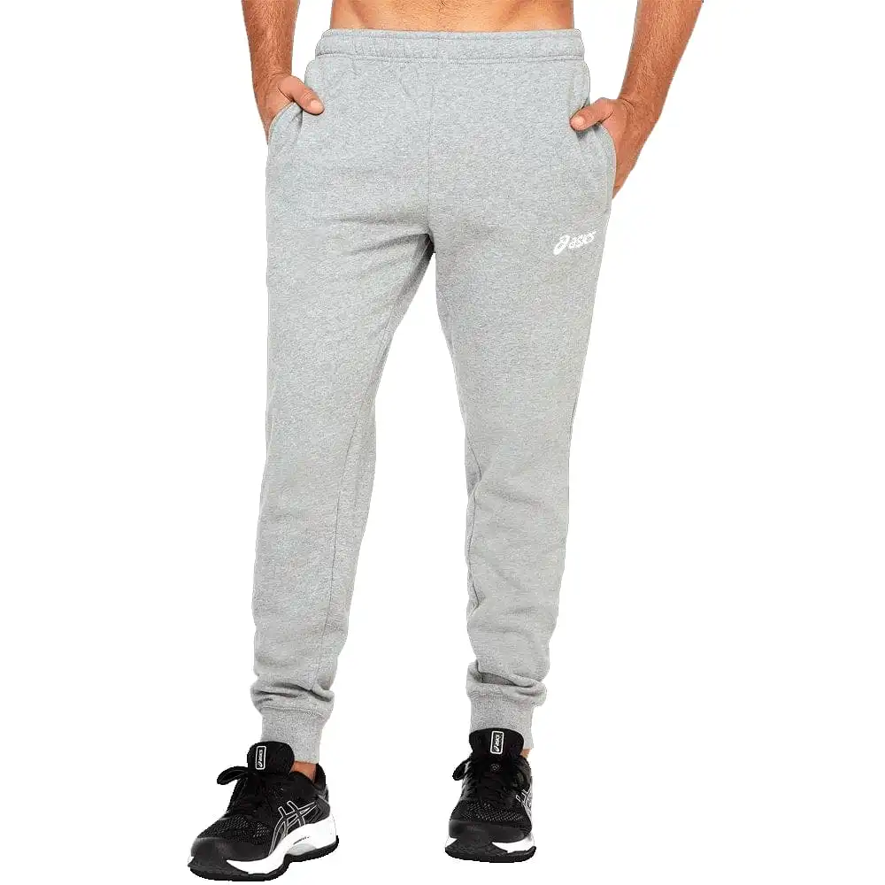 ASICS MEN'S FLEECE CUFF GREY HEATHER TRACKPANTS