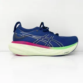 Asics Womens Gel Nimbus 25 1012B356 Blue Running Shoes Sneakers Size 8