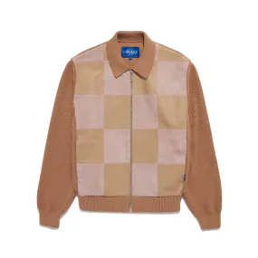 Awake NY Checkerboard Zip Front Brown