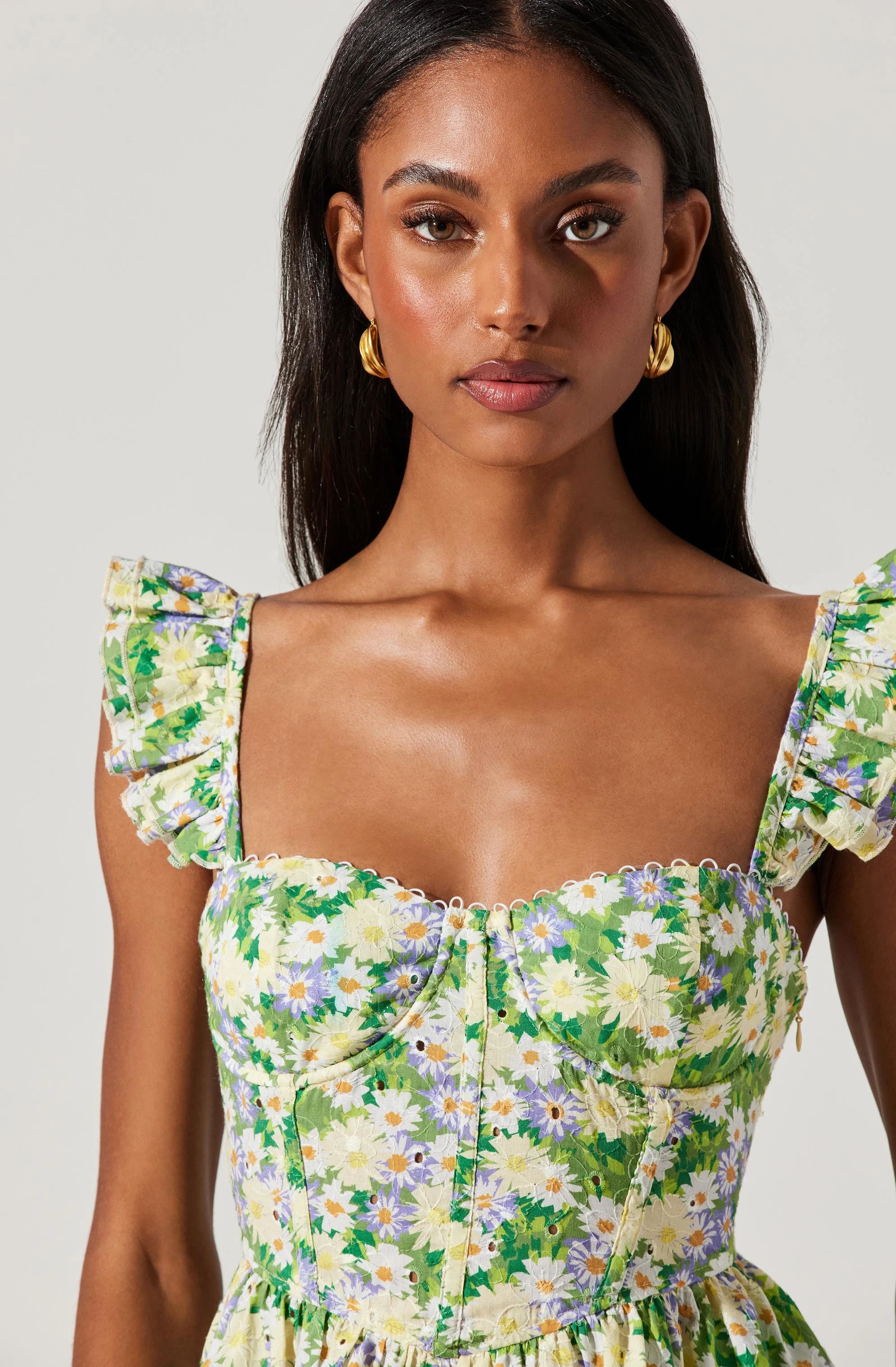 Baylin Floral Peplum Top