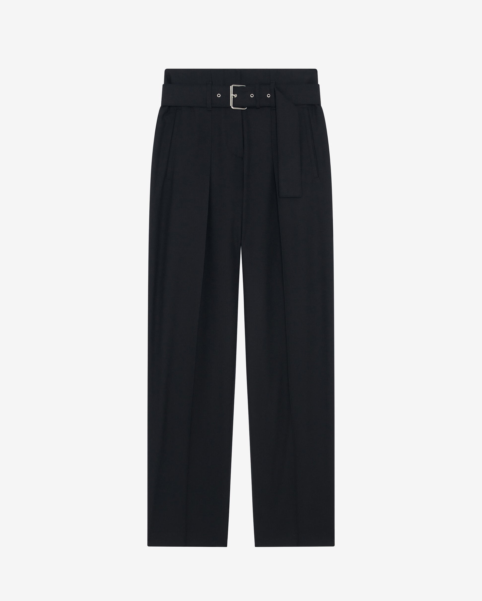 BENET WOOL CARROT PANTS / BLACK