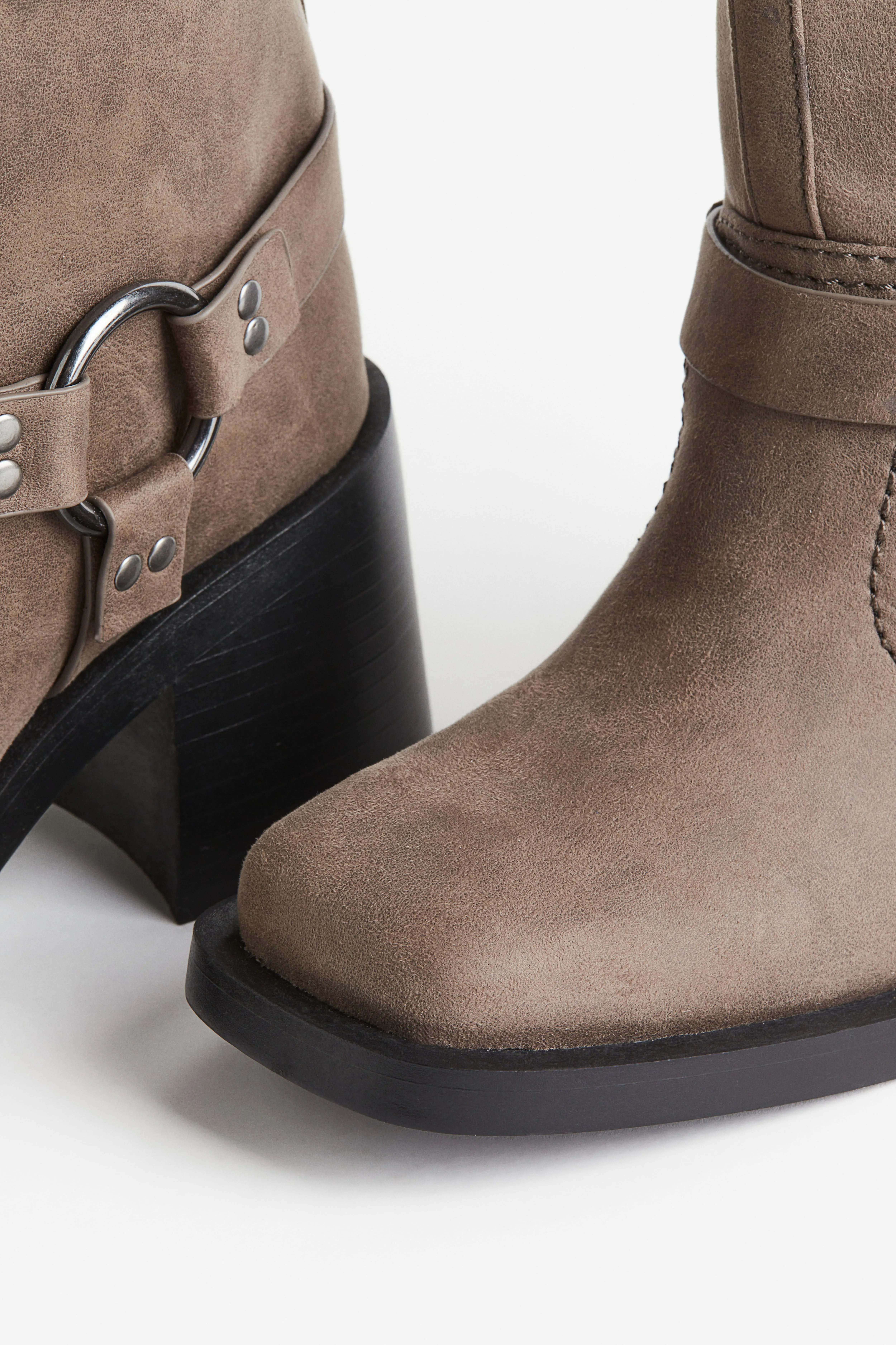 Biker boots - High heel - Dark beige - Ladies | H&M GB