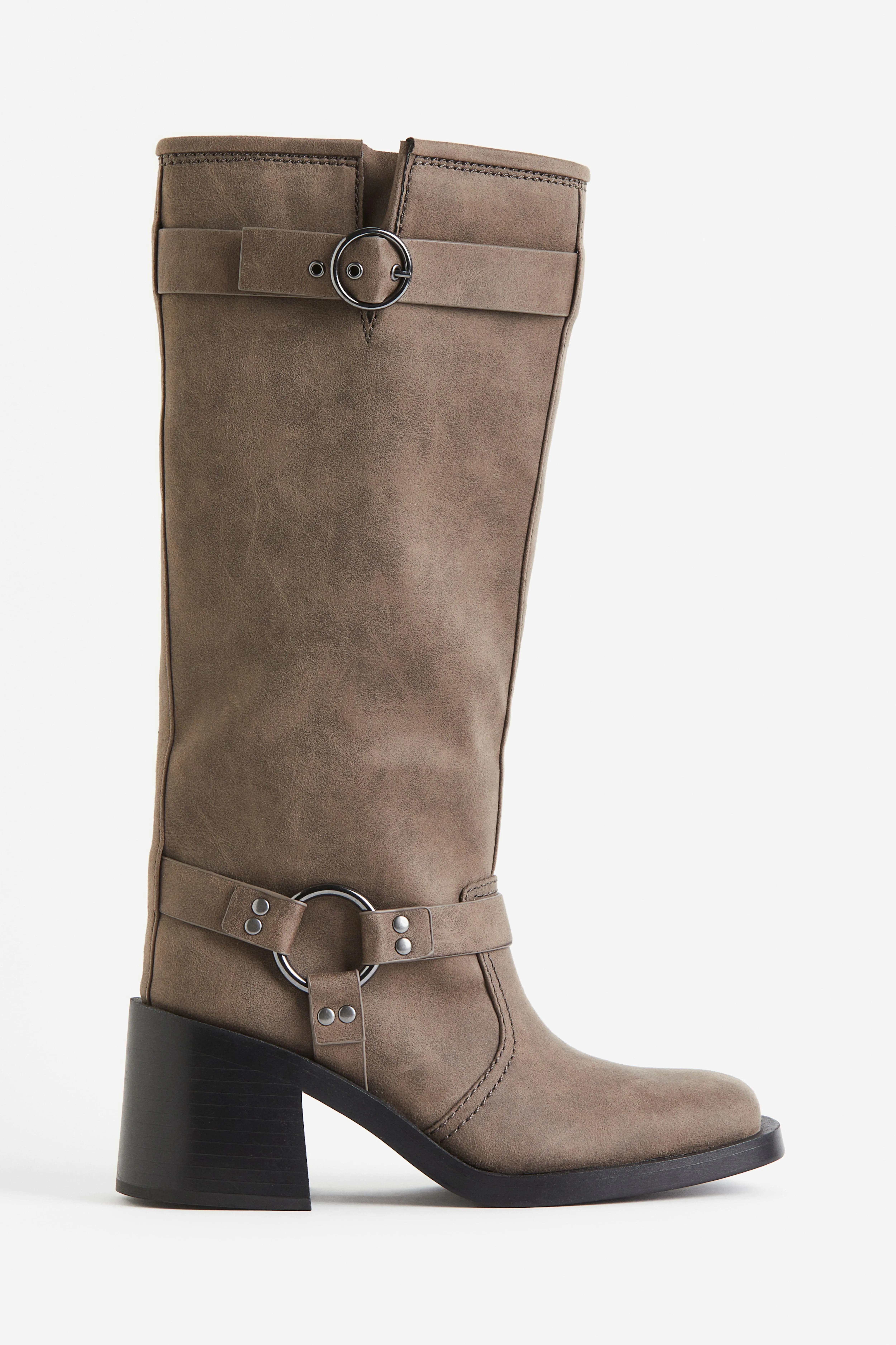 Biker boots - High heel - Dark beige - Ladies | H&M GB