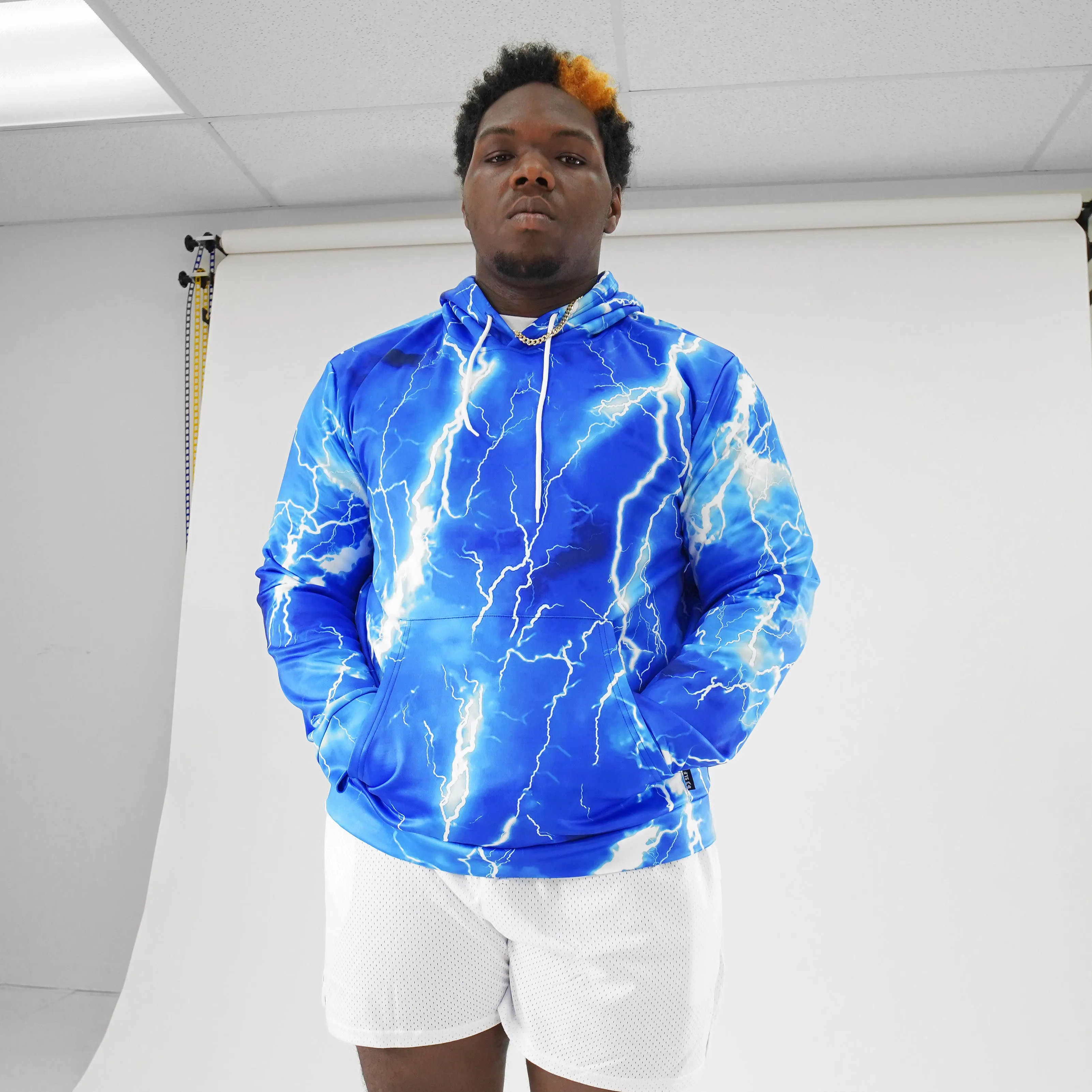 Blue Lightning Hoodie - Big