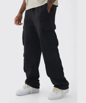 boohoo Mens Tall Relaxed Cargo Pocket Sweatpant