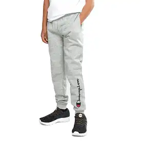 CHAMPION JUNIOR SCRIPT GREY TRACKPANTS