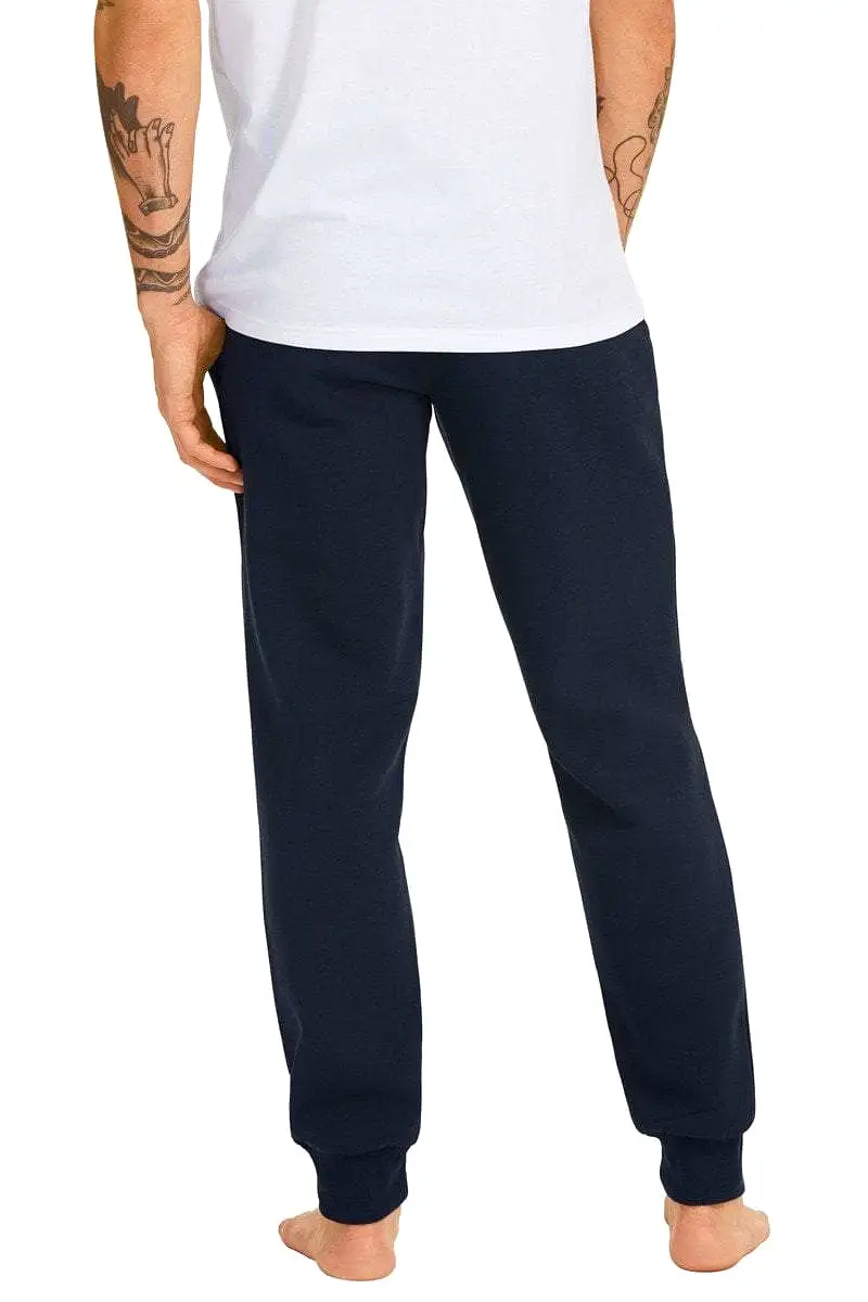 CHAMPION MEN'S SCRIPT CUFF NAVY TRACKPANTS