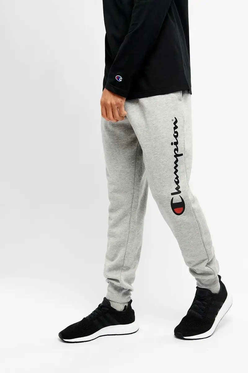 CHAMPION MEN'S SCRIPT GREY TRACKPANT