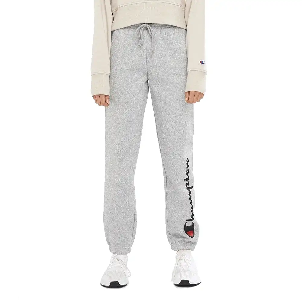 CHAMPION WOMEN'S SCRIPT HIGH WAIST GREY TRACKPANTS