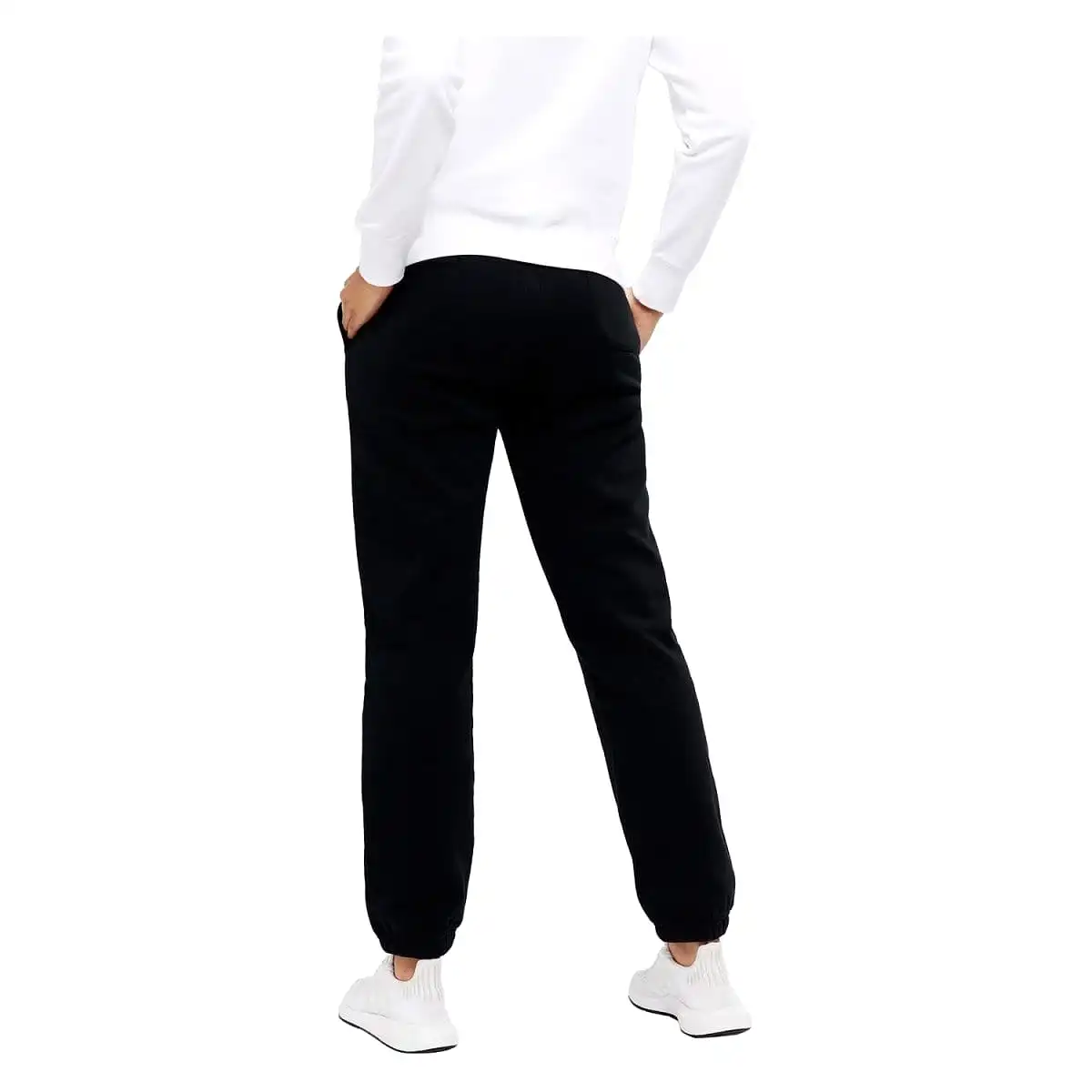 CHAMPION WOMEN'S SCRIPT HIGH WAISTED BLACK TRACKPANTS