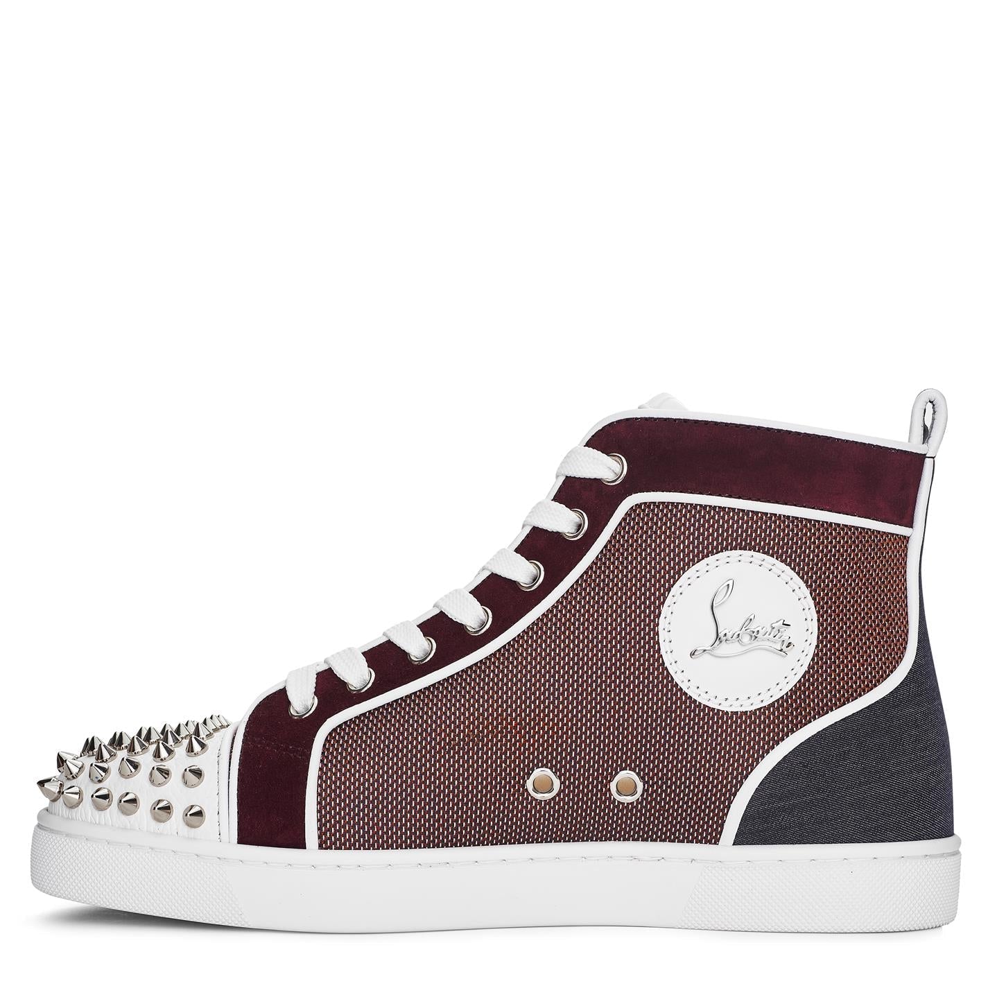 CHRISTIAN LOUBOUTIN Lou Spikes Orlato Sneakers Whiskey Sliver