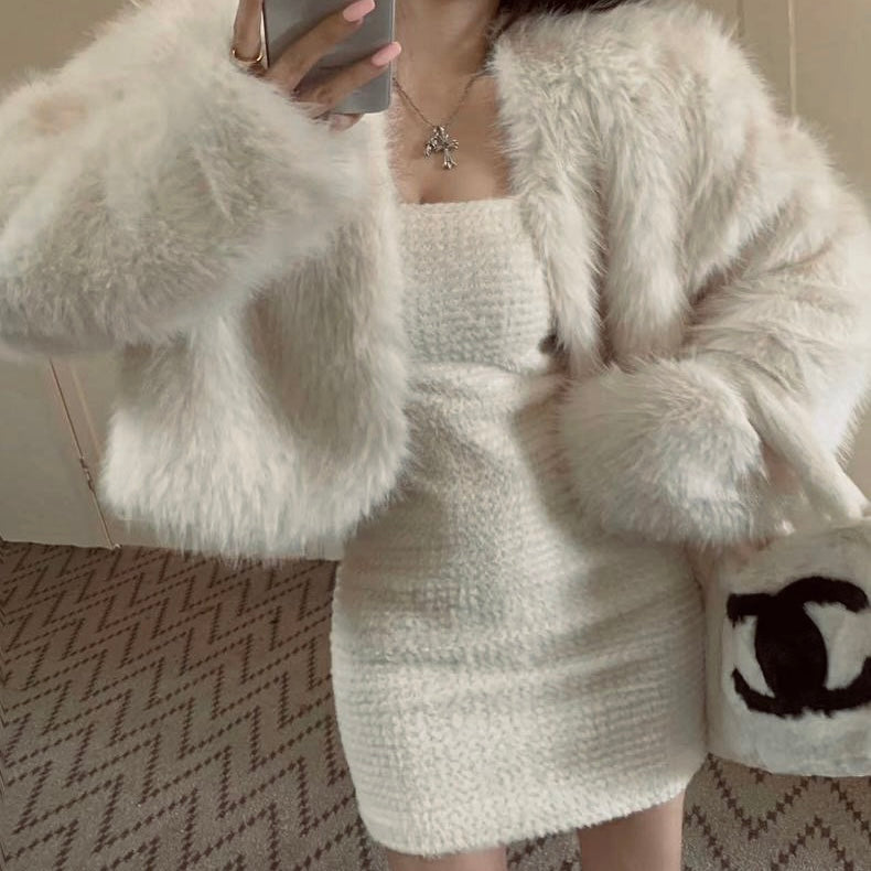 CLAYA FAUX FUR COAT