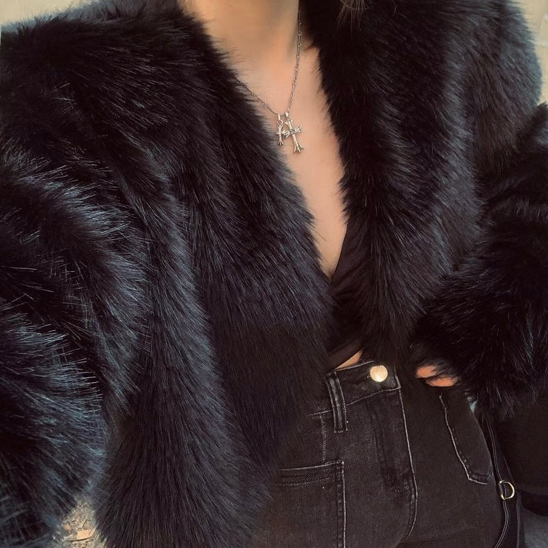 CLAYA FAUX FUR COAT