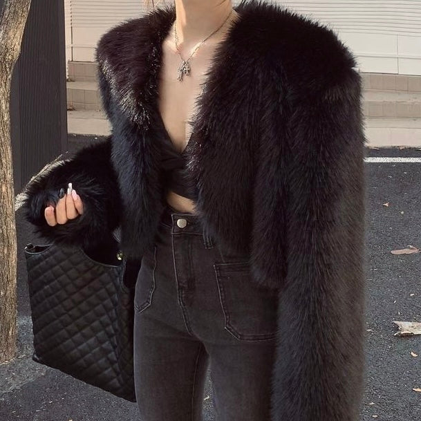 CLAYA FAUX FUR COAT