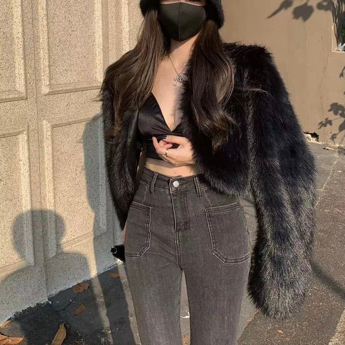 CLAYA FAUX FUR COAT