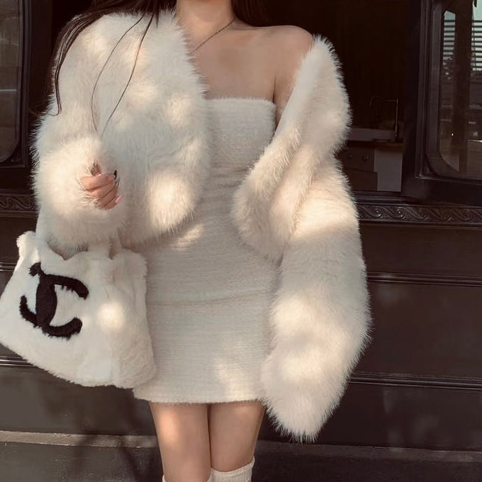 CLAYA FAUX FUR COAT