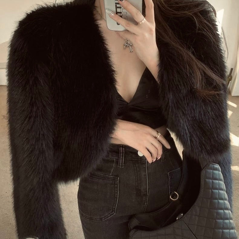 CLAYA FAUX FUR COAT