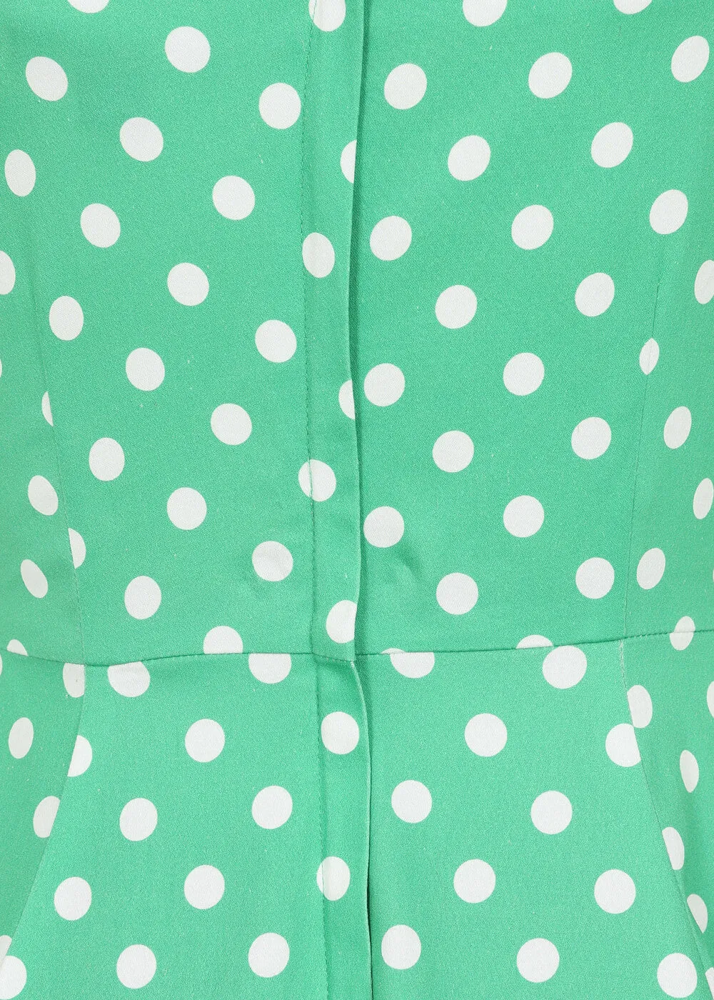 Collectif Dolores Classic Polka 50's Swing Dress Green White