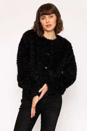 Cosy Black Furry Short Coat