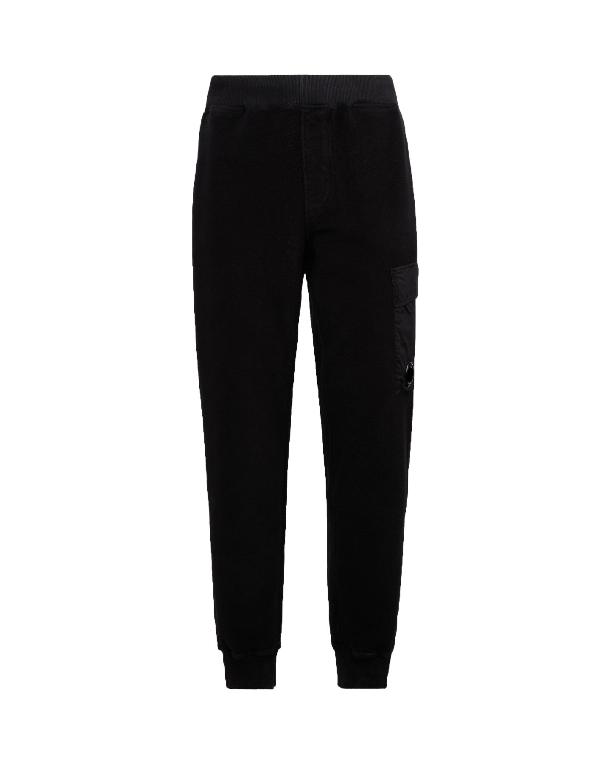 CP Company Reverse Brushed & Emerized Diagonal Fleece Sweatpant Nero