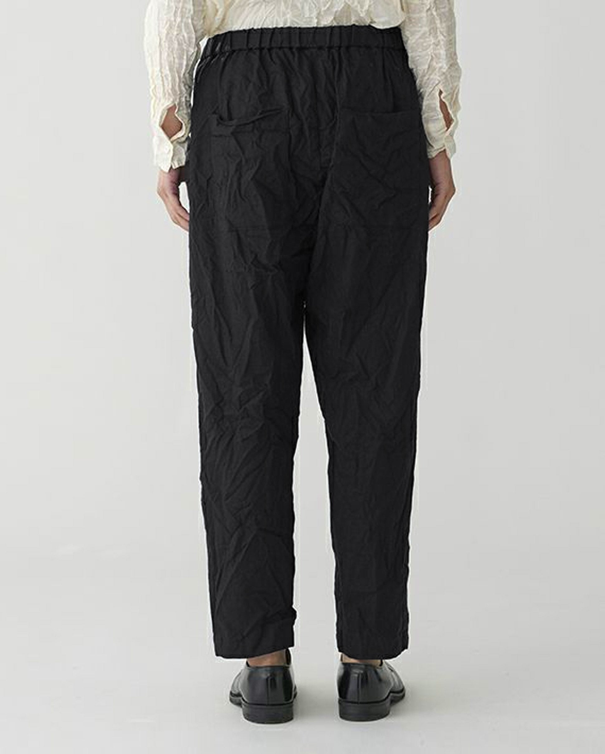 CRINKLE PANTS / BLACK