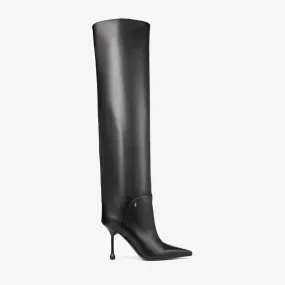 Cycas Knee Boot 95 Black Nappa Leather Knee-High Boots