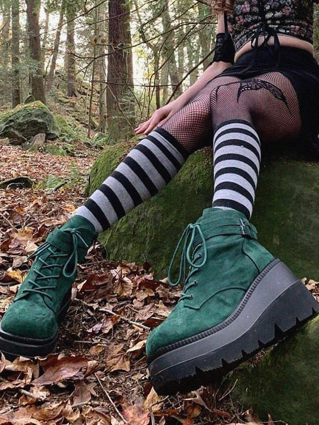 DEMONIA SHAKER-52 - EMERALD VEGAN SUEDE * PRE ORDER 