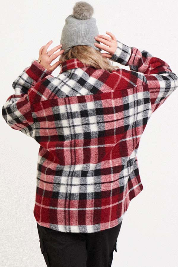 DEX Plus Flannel Plaid Shacket