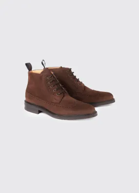 Down Goodyear  Brogue Boot - Walnut