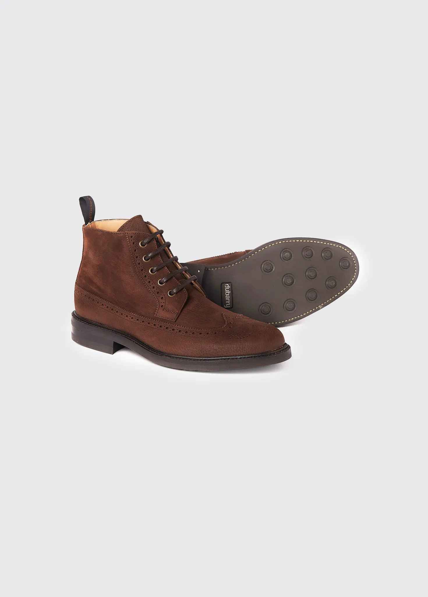 Down Goodyear  Brogue Boot - Walnut