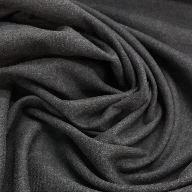 Dressmaking Stretch Polyester Viscose Flannel - Marl Charcoal