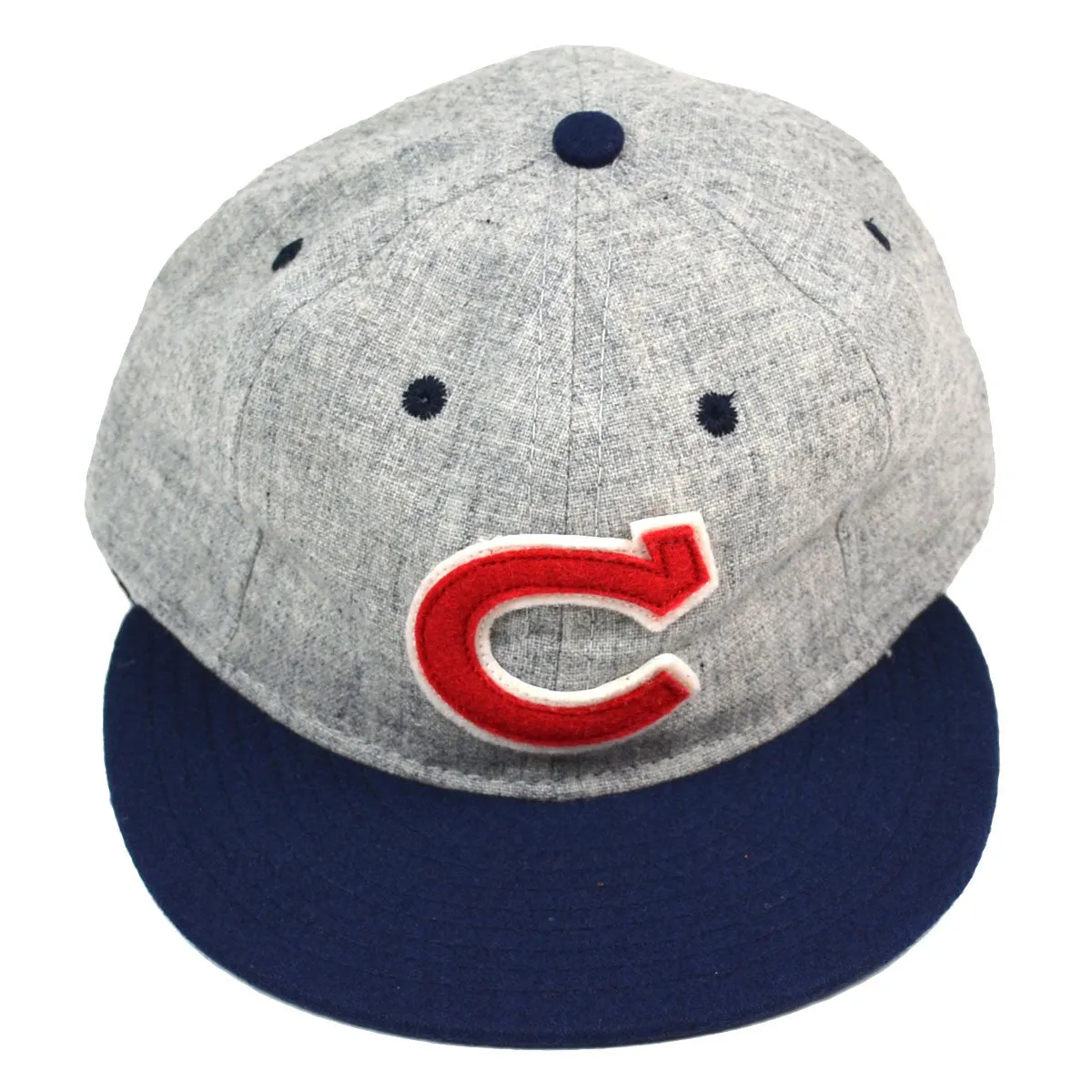 Ebbets - Chunichi Dragons 1950 Cap (Adjustable Wool) - Grey / Navy