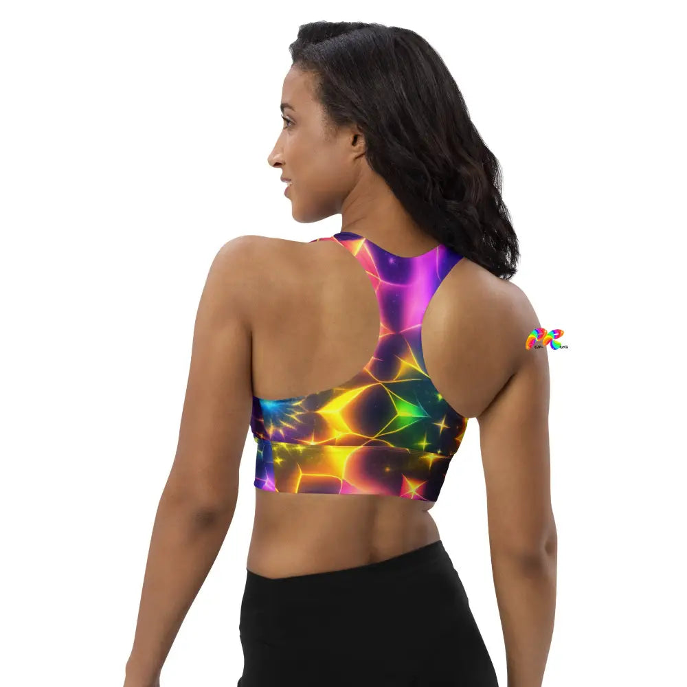 Exotic Neon Rave Sports Bra