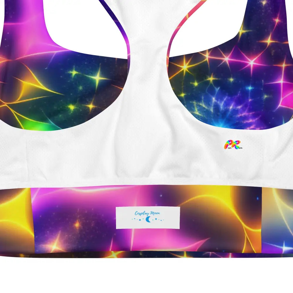 Exotic Neon Rave Sports Bra