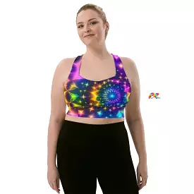 Exotic Neon Rave Sports Bra