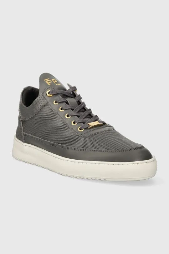 Filling Pieces leather sneakers Low Top Aten gray color 10126591002