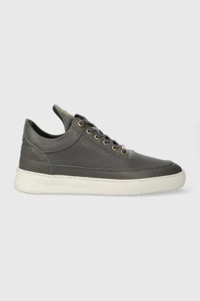 Filling Pieces leather sneakers Low Top Aten gray color 10126591002