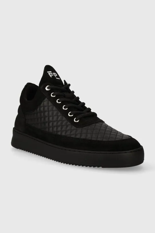 Filling Pieces leather sneakers Low Top Quilted black color 10100151861