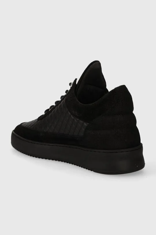 Filling Pieces leather sneakers Low Top Quilted black color 10100151861