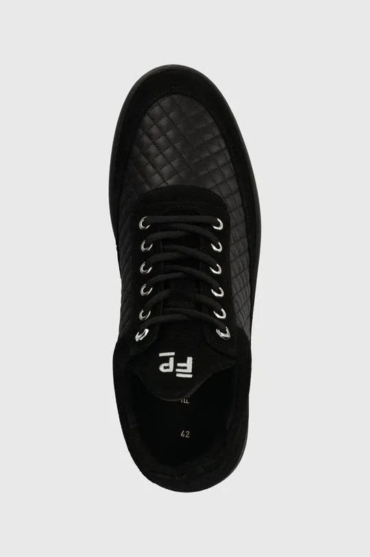 Filling Pieces leather sneakers Low Top Quilted black color 10100151861