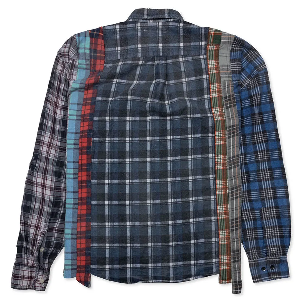 Flannel Shirt 7 Cuts Wide Reflection Shirt - Assorted