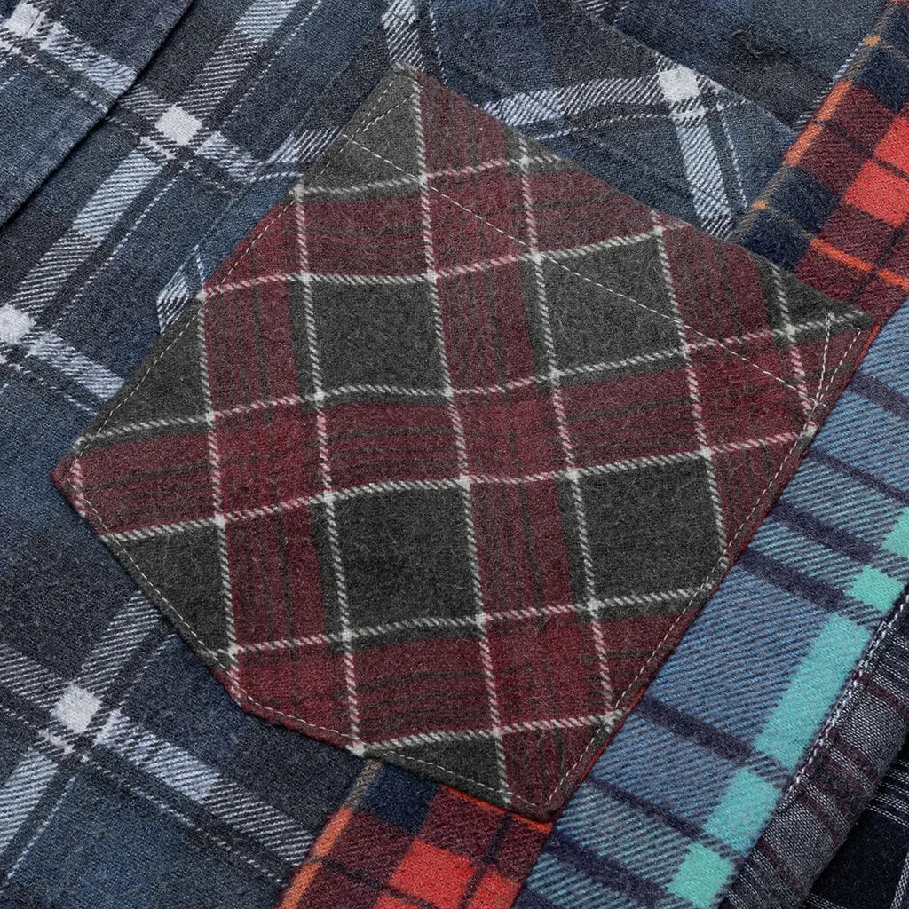 Flannel Shirt 7 Cuts Wide Reflection Shirt - Assorted