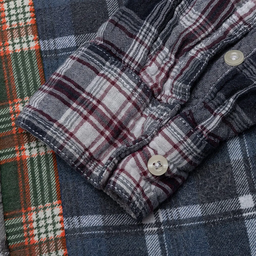 Flannel Shirt 7 Cuts Wide Reflection Shirt - Assorted